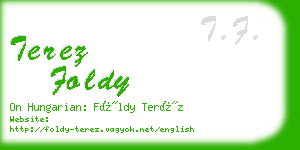 terez foldy business card